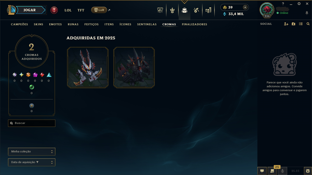 FULL ACESSO | Conta LOL & Valorant com skins e+
