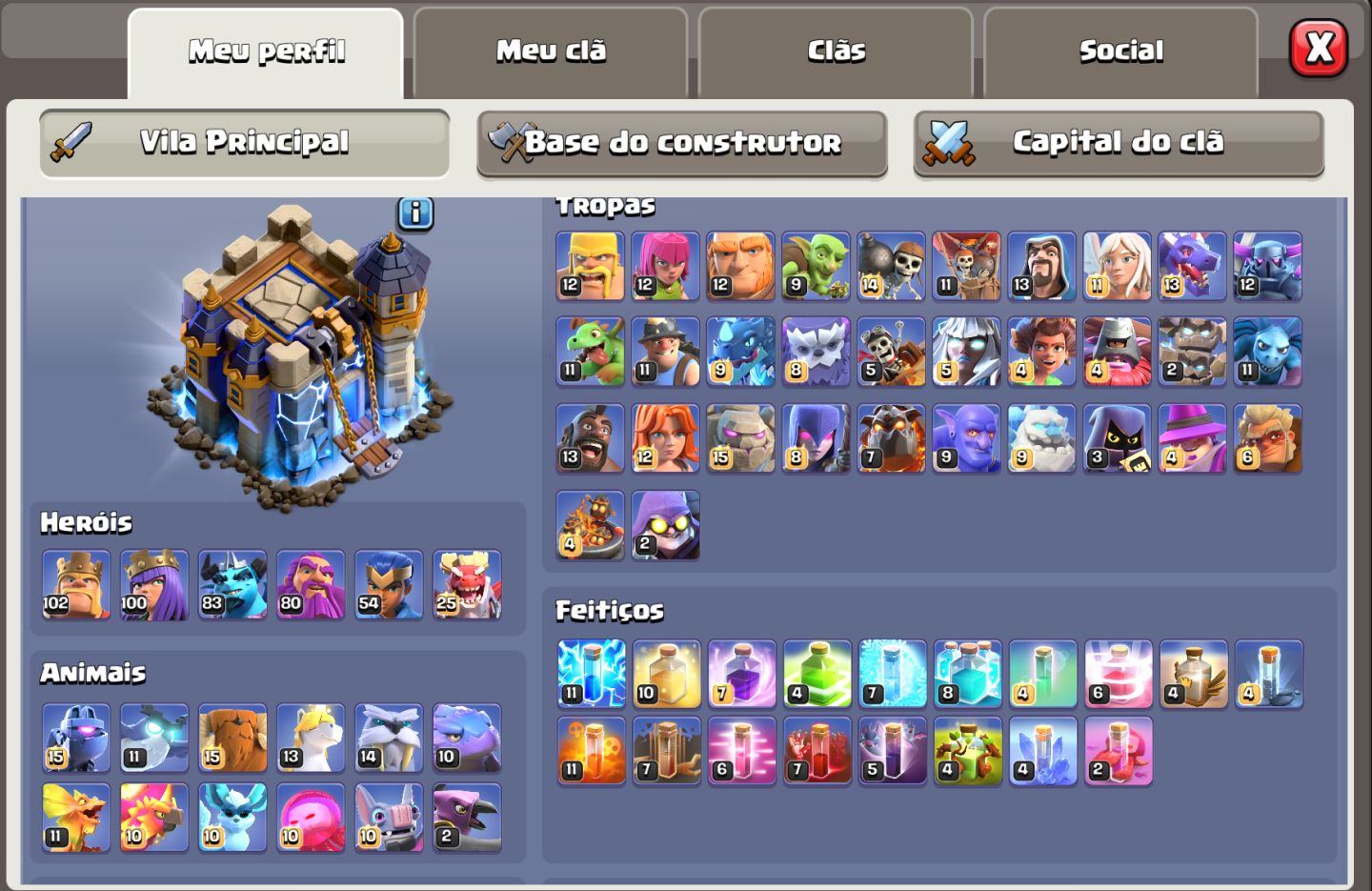 Conta Top CV18 Recente com 1500 gemas