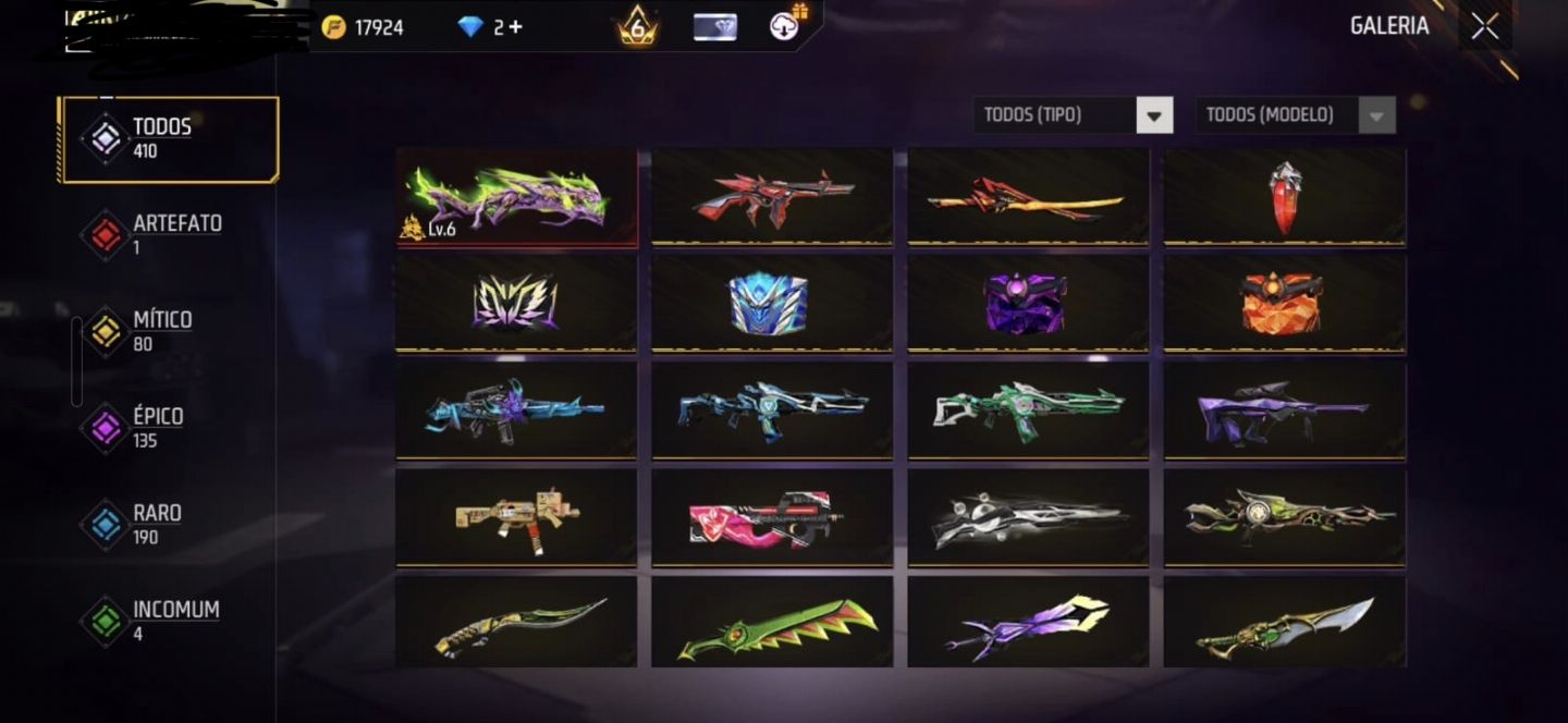 CONTA RARA FREE FIRE - FULL ACESSO (RARA E ANTIGA)
