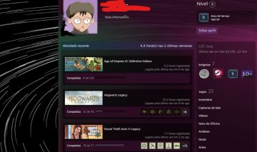 Conta steam 8 anos de serviço, vários jogos.
