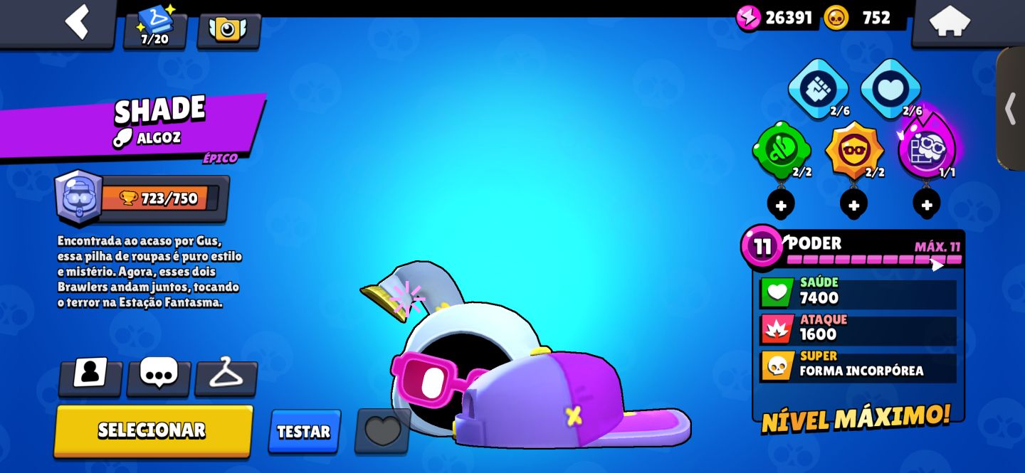 BRAWLL STARS upada! skins e prestígios ) Lendário