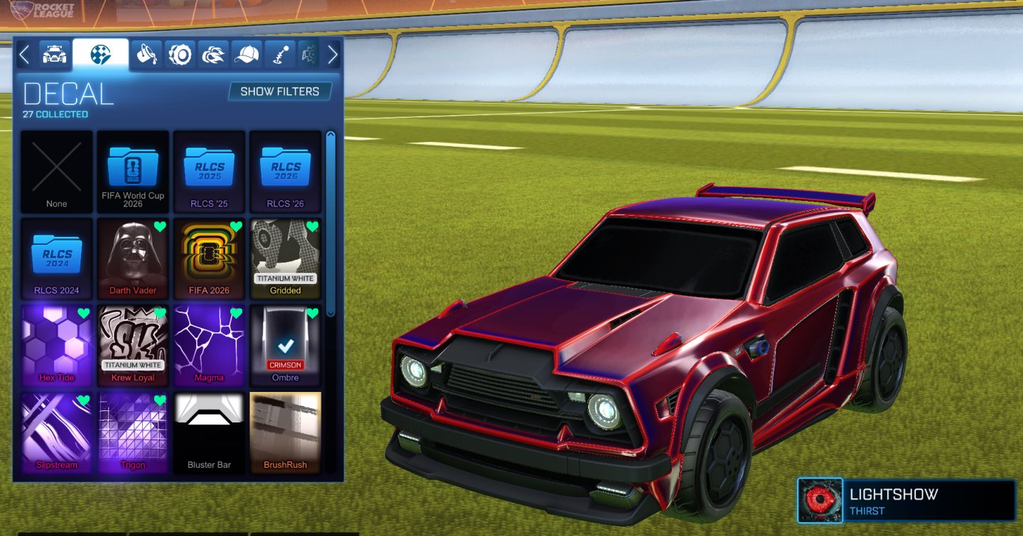 CONTA ROCKET LEAGUE PEAK GC1 (1492) PAINTED FENNEC+RLCS DECALS+GC S22 TAG+600Cr