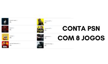 Conta PSN com 8 jogos (Cyberpunk 2077, RDR2, COD MW2, etc)