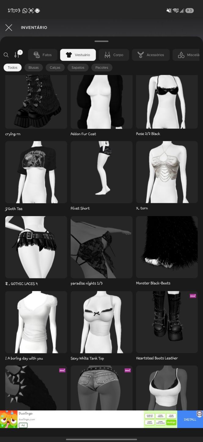 Conta IMVU 2021+ 1078 seguidores (PREÇO NEGOCIÁVEL)
