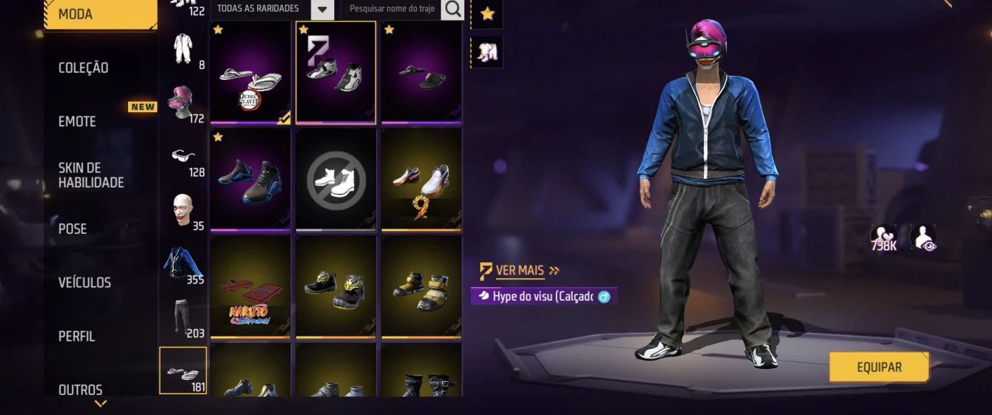 Conta Antiga Boa e Barata com Bastante Skins Feminina,ump e Xm8 Att + 355 Peitas