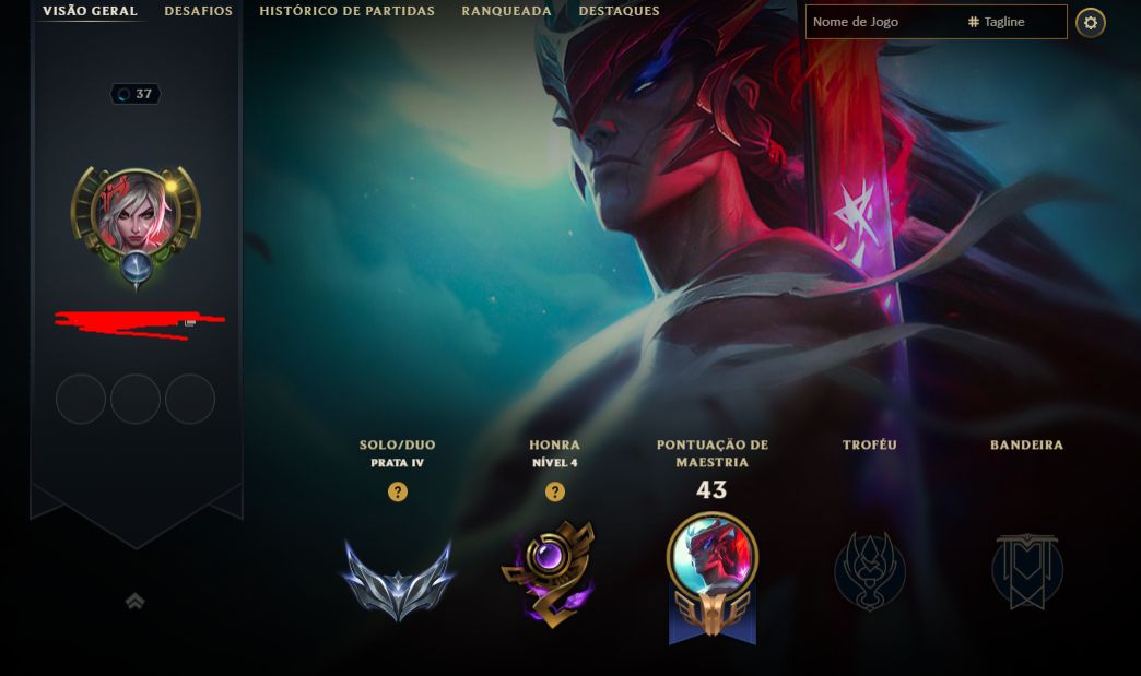 CONTA LOL SMURF PRATA 4 NIVEL BAIXO POUCAS PARTIDAS MMR BOM