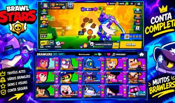 Conta Brawl Stars 27k+ Troféus | 97 Brawlers | Mortis Mecha + Hipercargas