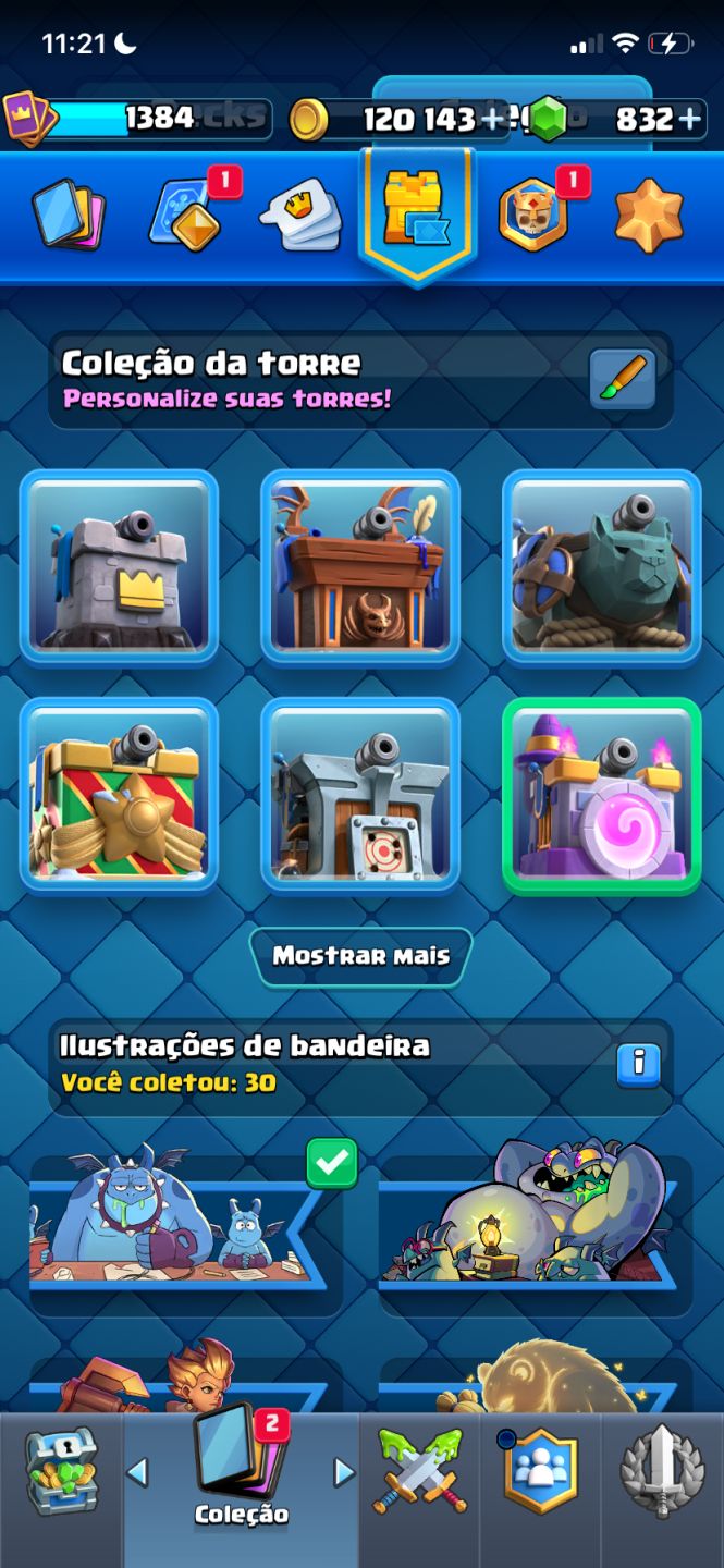CONTA CLASH ROYALE 10K TROFÉUS