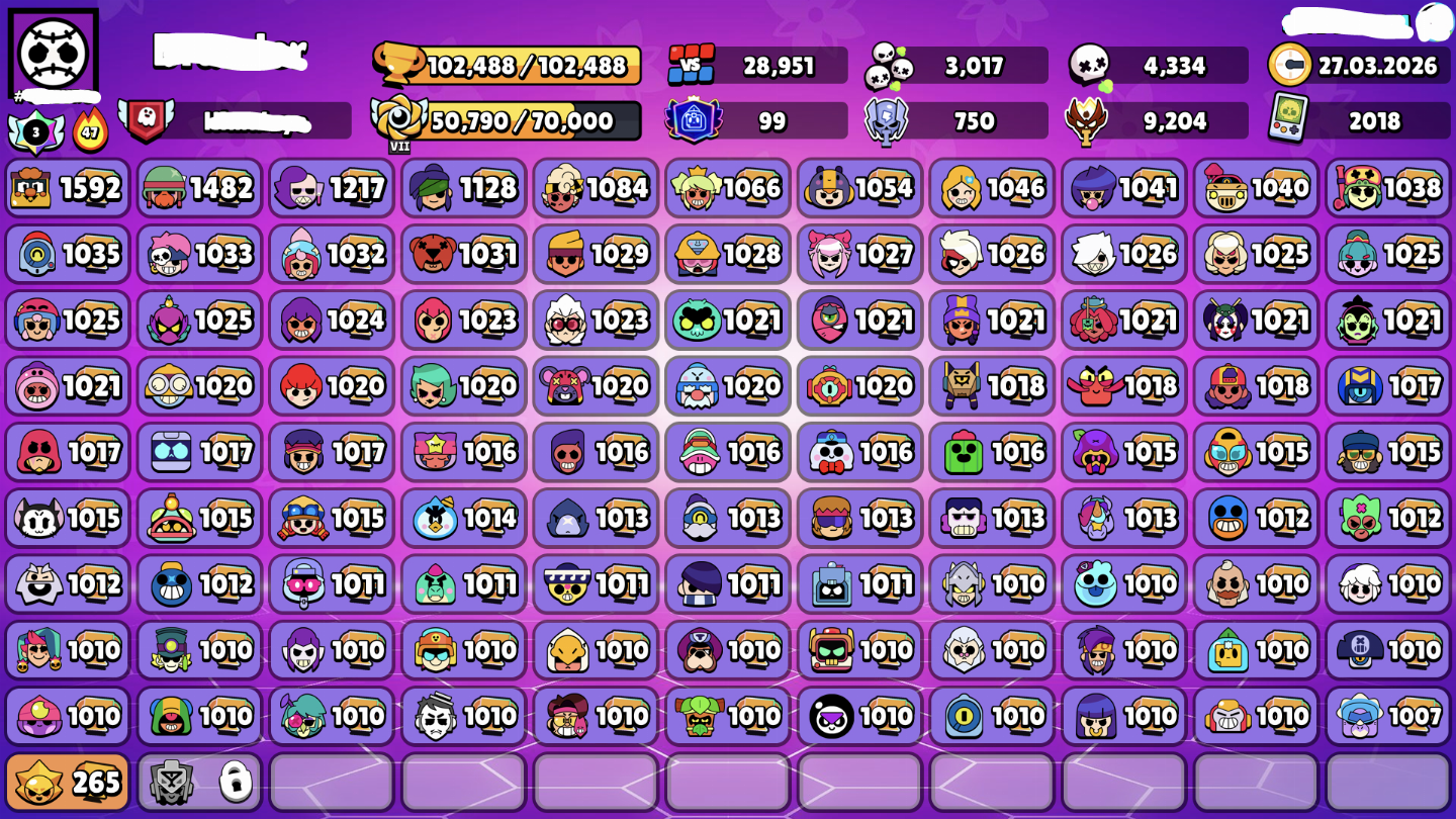 CONTA BRAWL STARS GLOBAL FULL ACESSO + SKINS RARAS