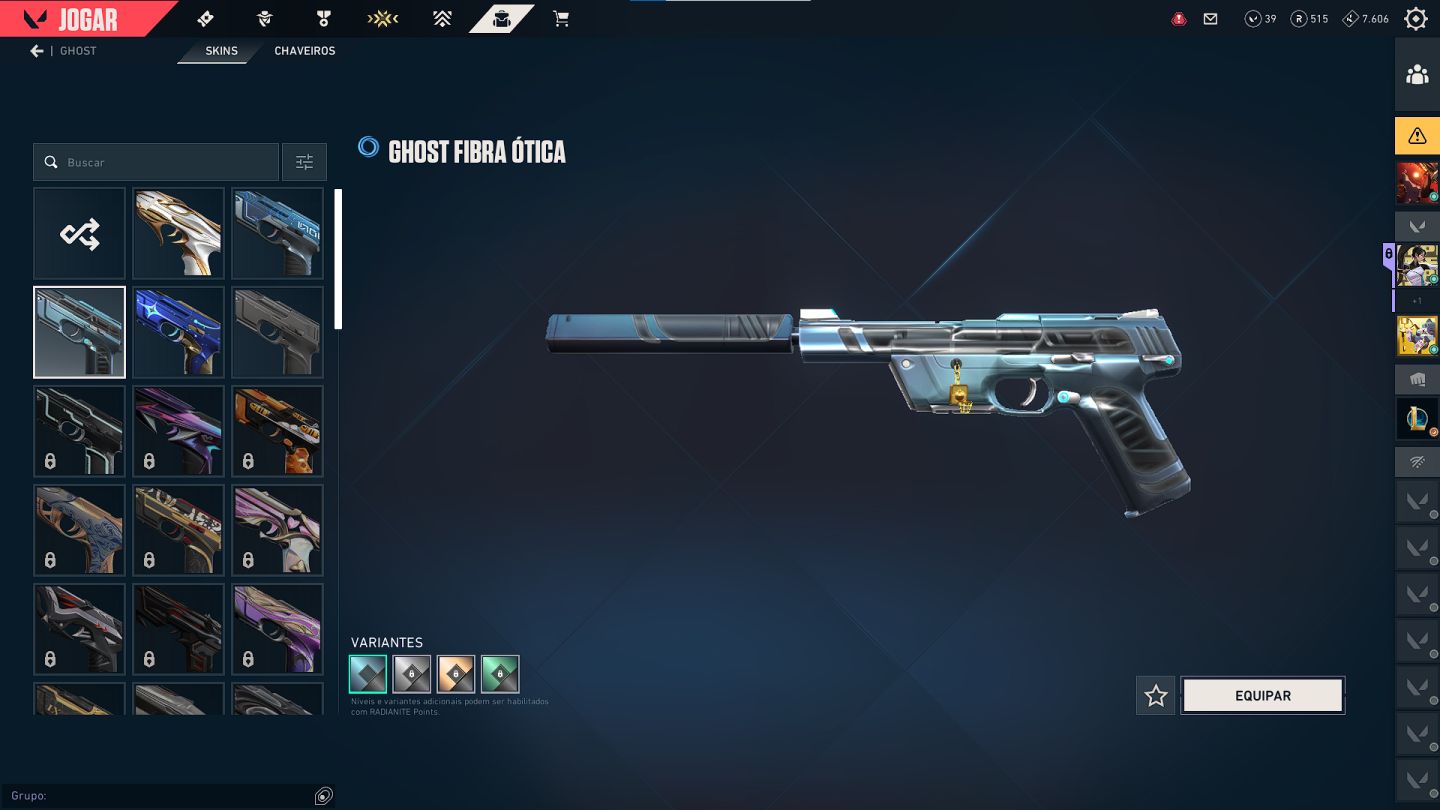 Conta VALORANT com 17 skins, vendendo pois não jogo mais e preciso de dinheiro
