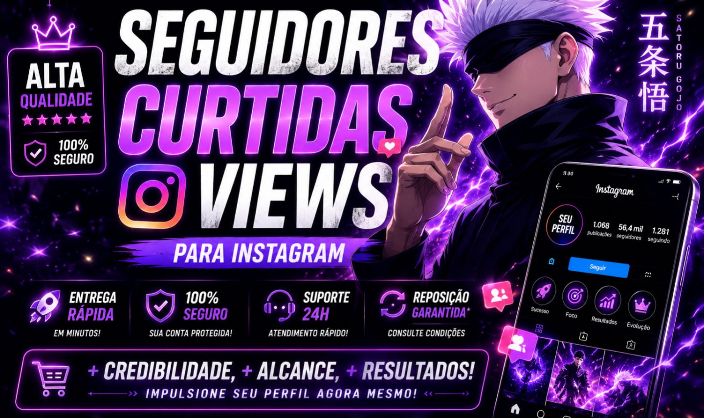 [MAIS VENDIDO] SEGUIDORES INSTAGRAM BR-CURTIDAS-VIEWS-MENOR PREÇO!