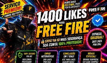 1400 LIKES PARA FREE FIRE !!