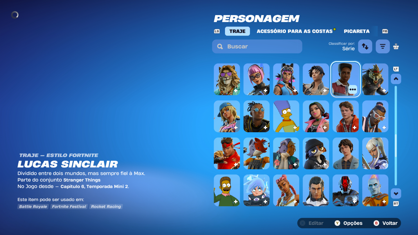 Conta fortnite com 137 skins