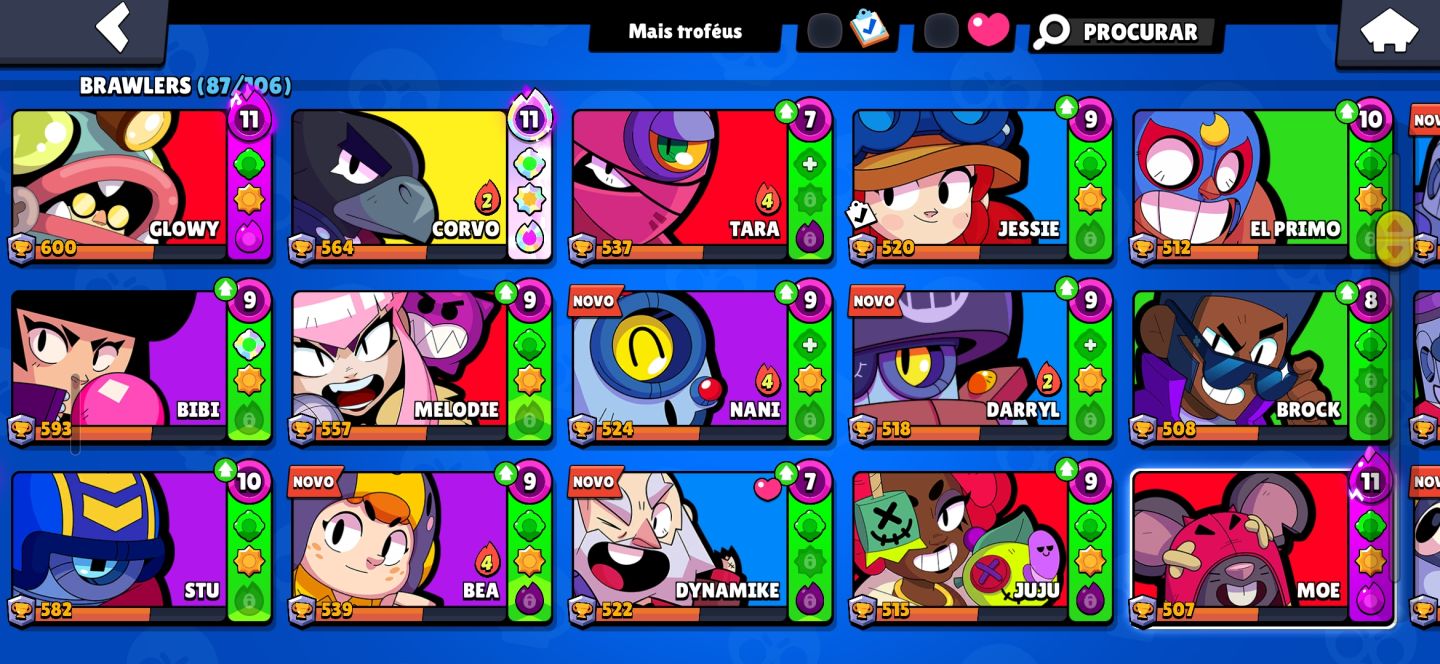 Conta brawl stars/clash Royal bem upadas!!!