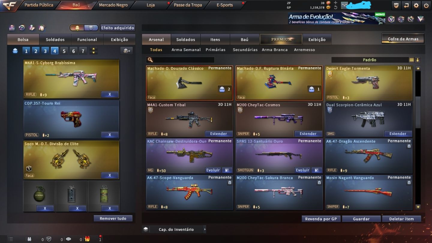 Conta de Crossfire com varias vips