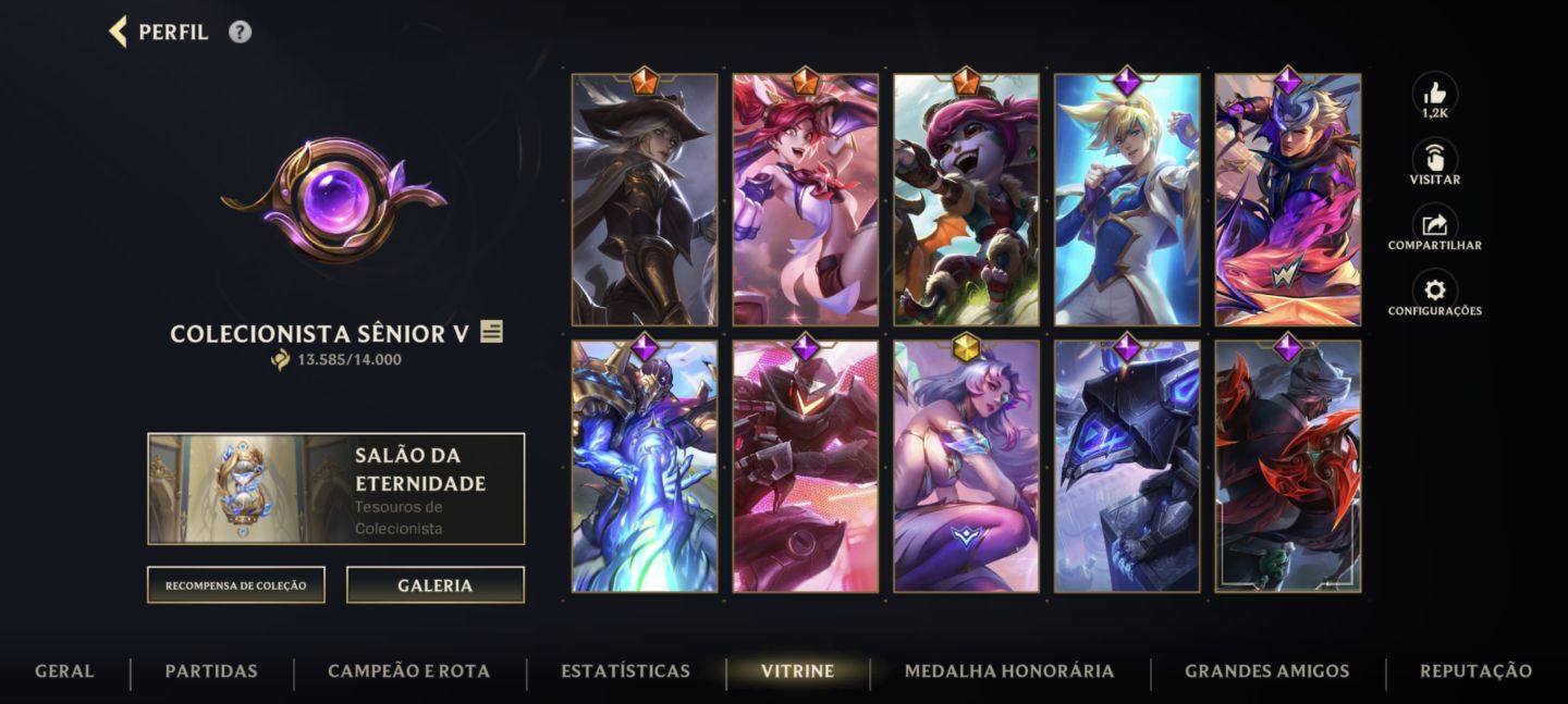 Conta Wild Rift Nv128 Desafiante na última season,com skins tops