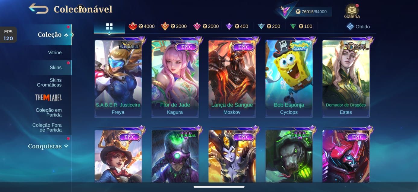 Conta Mobile Legends, com Muito Skins e Recursos