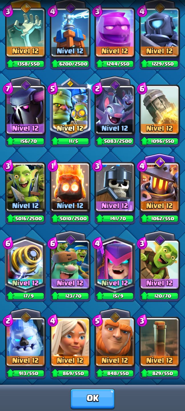 CONTA DE CLASH ROYALE VÁRIAS CARTAS NÍVEL 16