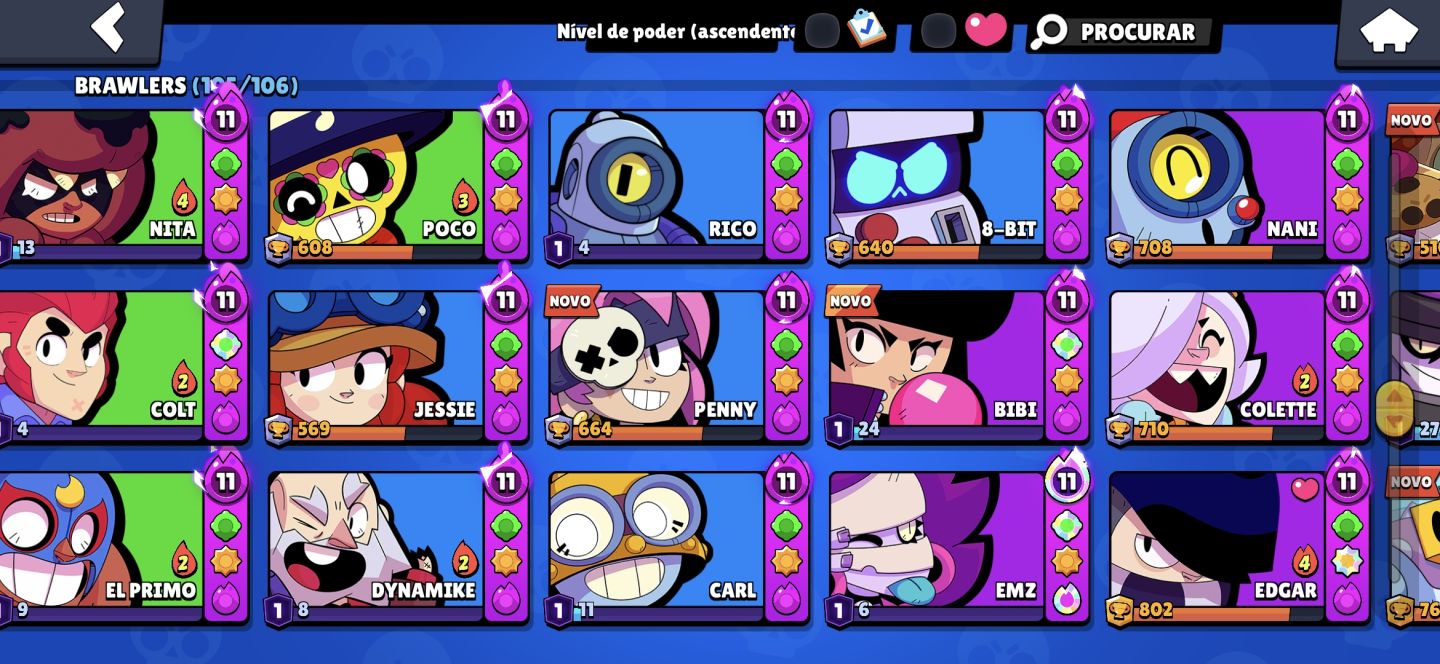 Conta de brawl stars deste 2020 TEM QUASEEE TUDDDOOOO