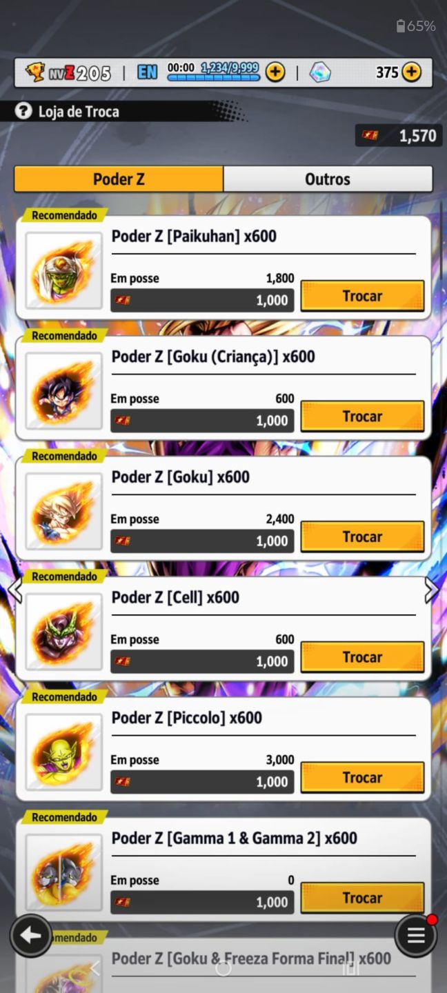 Conta Dragon Ball Legends, DBL