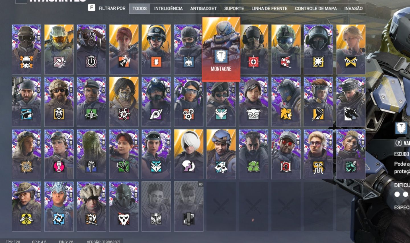 Conta R6 - 20+ Elites, Signature Six 2020, six'19, e muito mais