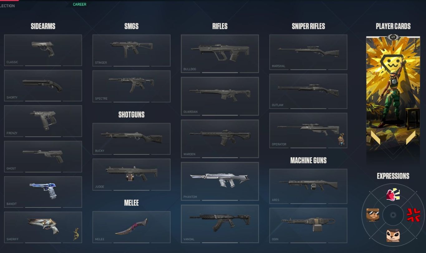 Conta de valorant,ouro II,lvl 20+,skins de Phantom, Vandal e faca no precinho