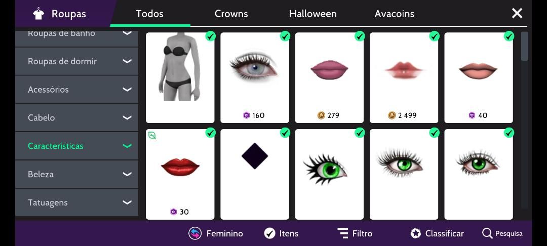 CONTA FEM NVL 22 AVAKIN LIFE (6 ANOS DE JOGO)