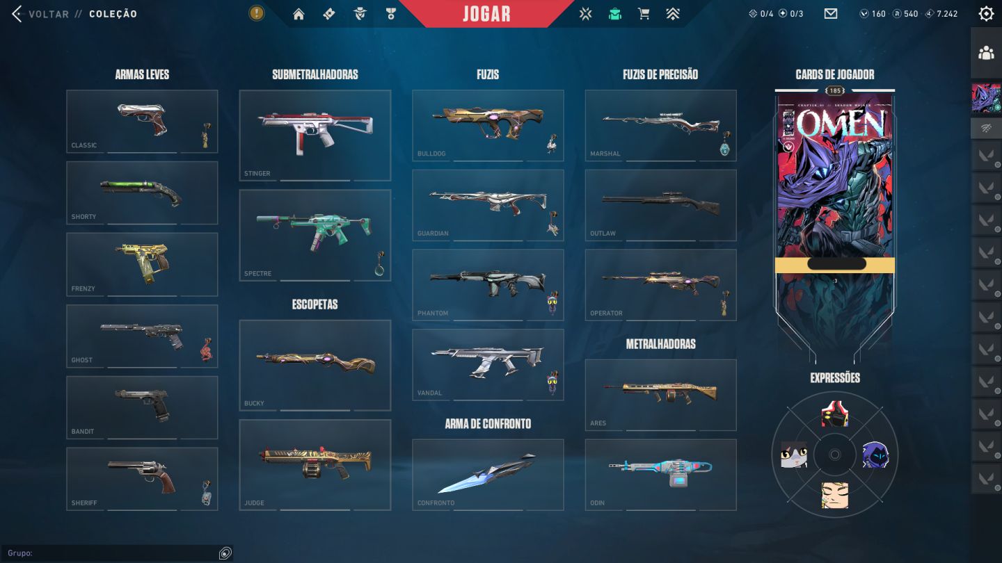 Conta LOL e Valorant - 240 Skins, Nivel 440, MMR Platina/Esmeralda(LOL e VAVA)