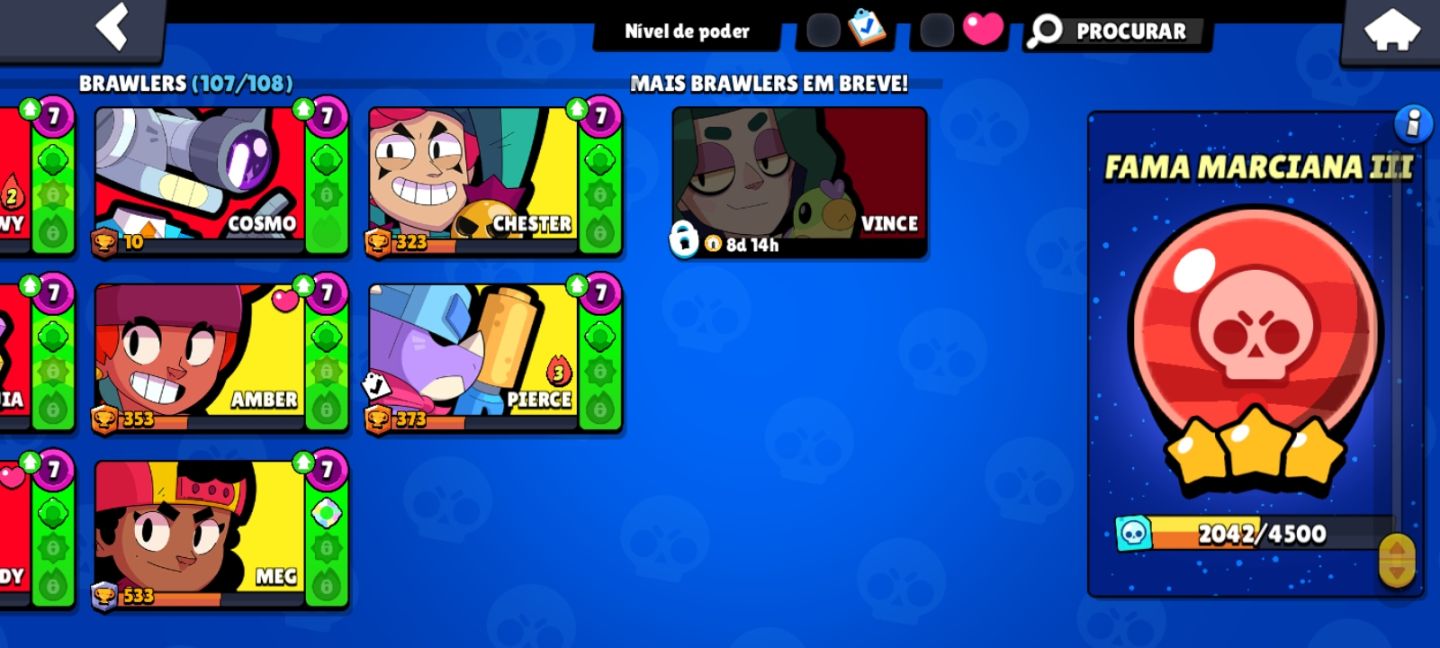 CONTA BRAWL STARS | 63K TROFÉUS | 107 BRAWLERS | CRIAÇÃO: 2021