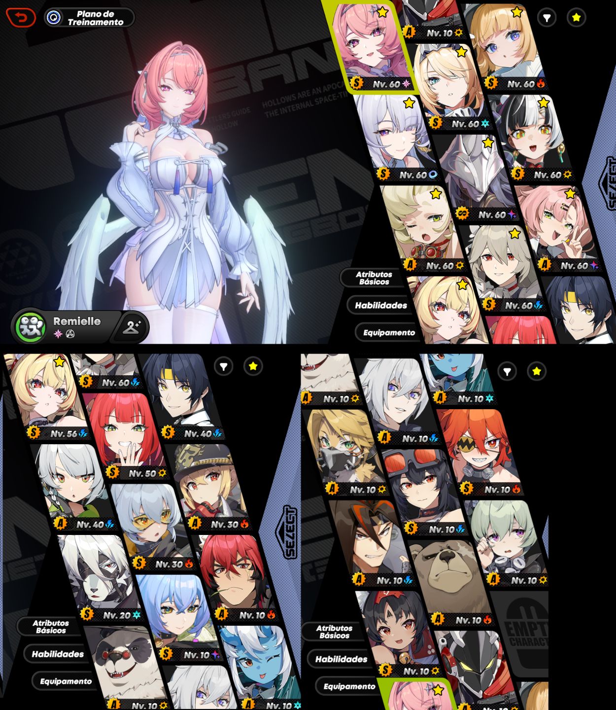 Conta ZZZ - 16 personagens Tier S e 7 armas tier S