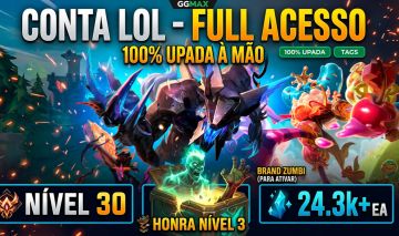 Conta LoL Nível 30 (Upada à Mão)24.3kEA Ivern Rei dos Doces,Projeto Warwick (BR)