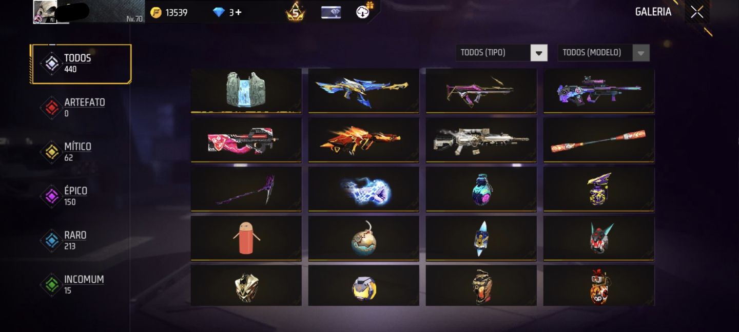 CONTA DE FREE FIRE COM 2 ANGELICAIS, FITINHA, muitas PARCERIAS e muito mais