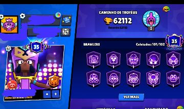 CONTA BRAWL STARS 62K BARATA