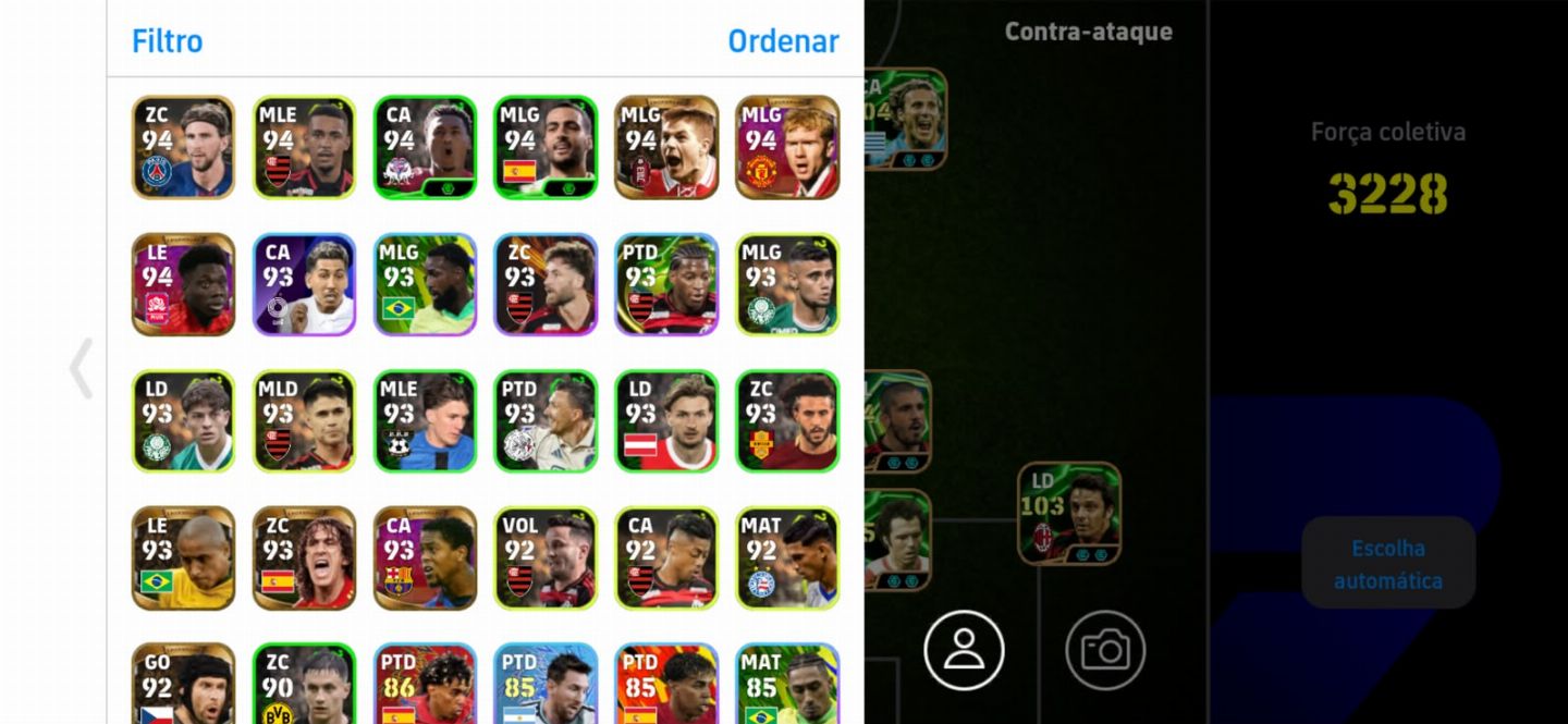 Conta Efootball com força coletiva 3228