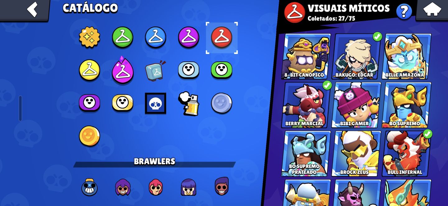Conta brawl | todas as skins de mha e muito mais!