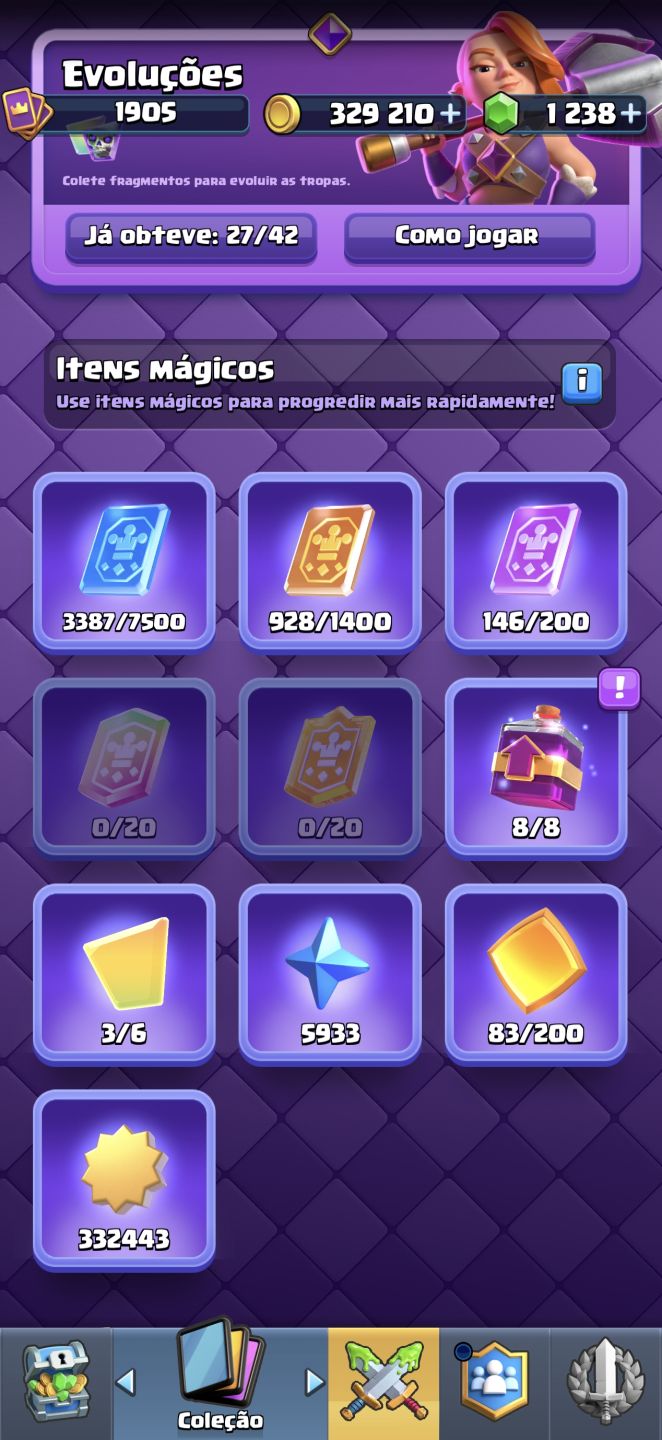 Conta de clash royale