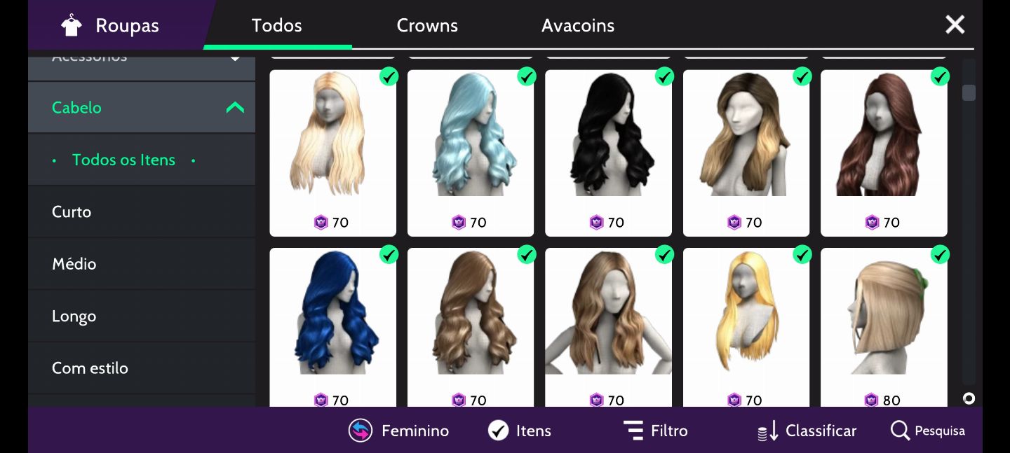 CONTA DE AVAKIN-LIFE UNISSEX Nível 41,E COM BASTANTE ITENS DE CROWNS| descrição