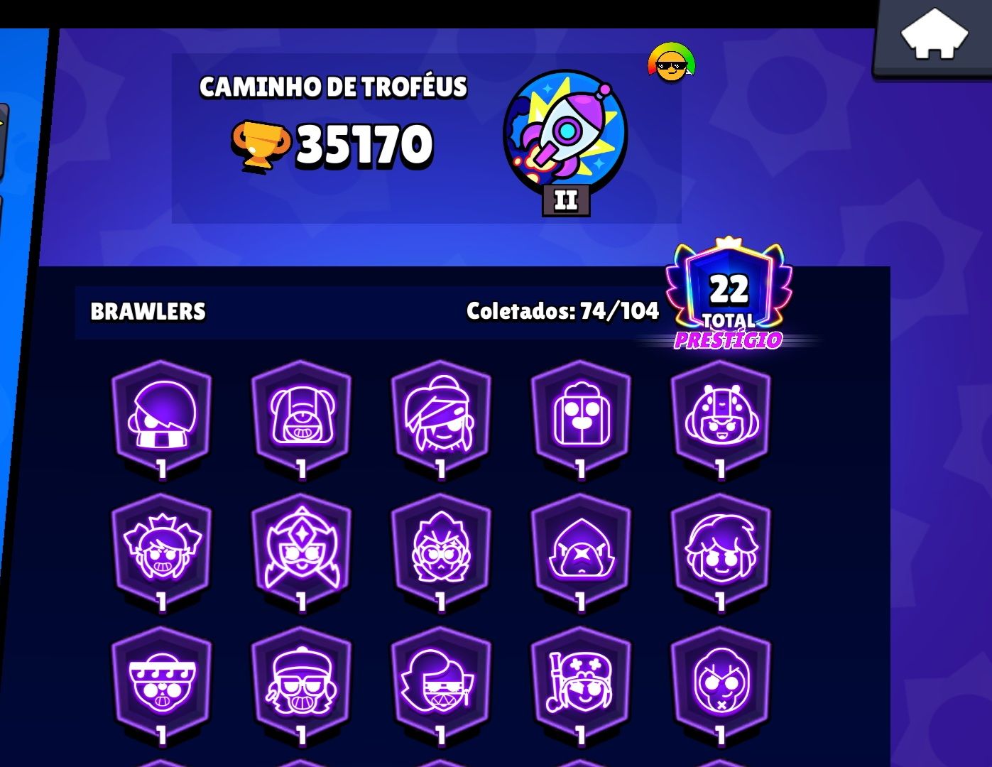 CONTA BRAWL STARS RARA