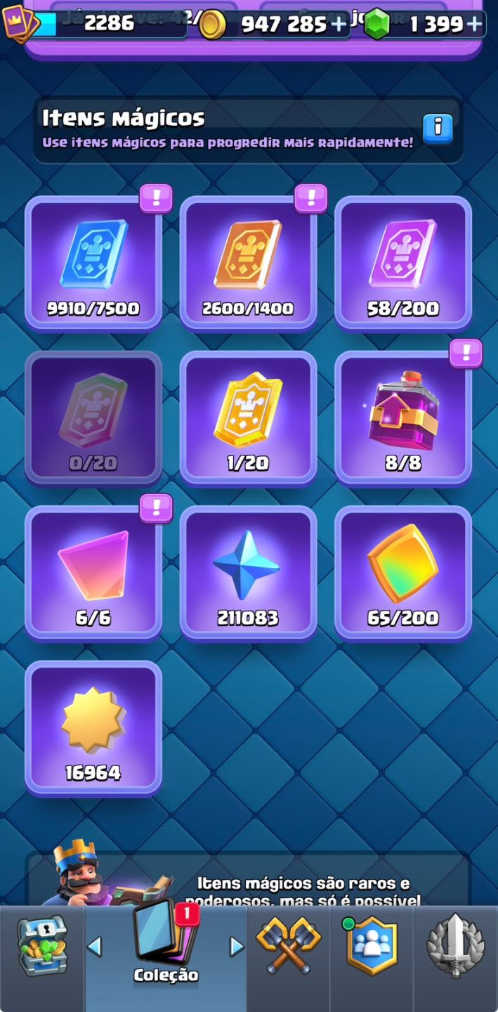 CONTA DE CLASH ROYALE / NÍVEL DE COLEÇÃO 2286 / TODAS EVOS E HERÓIS