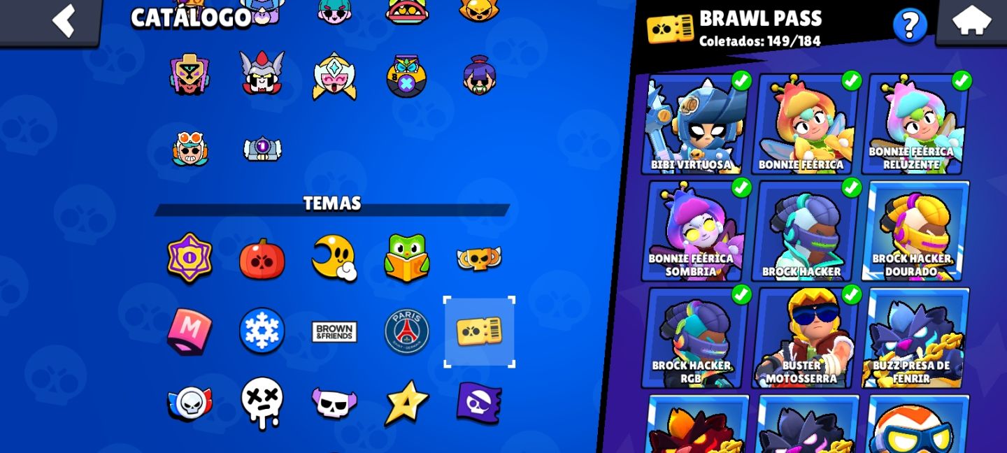 Conta de brawl stars com mais de 100k todos os personagens e muitos Prestígios