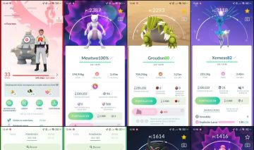 Pokémon GO | lvl 33 | 24 Lendários | 2 Míticos | Mewtwo 100% IV Y004