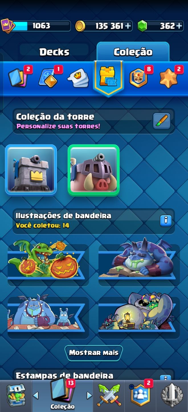 Conta de Clash Royale com 6.5k de troféus,2 campeões e diversos emojis