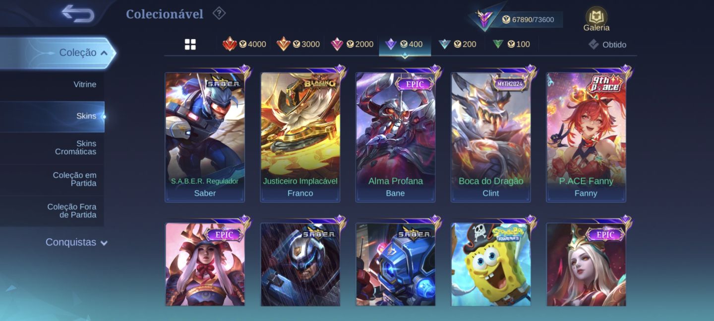 Conta Mobile Legends Lendária