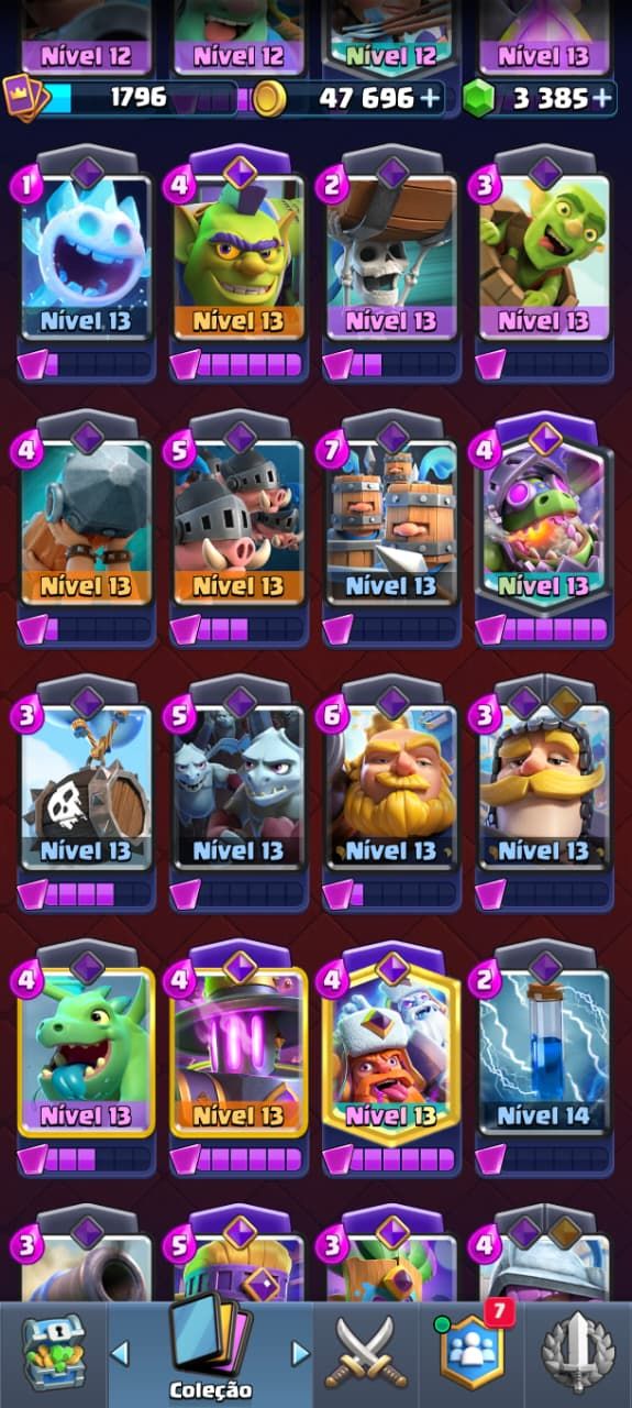 Conta Clash Royale Evoluída