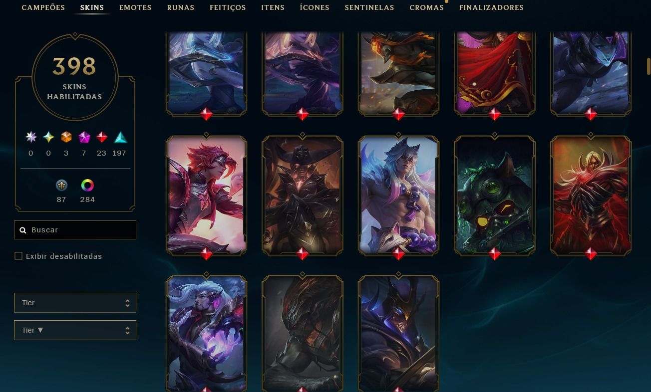 Conta lol 441 skins, diamante 2