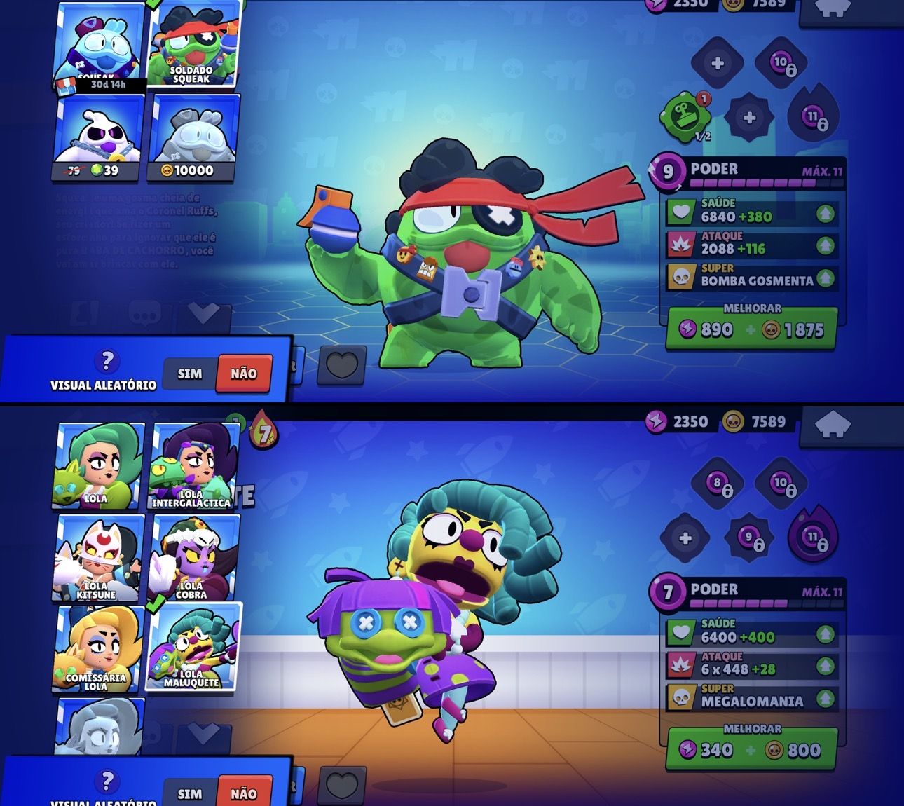 CONTA DE BRAW STARS 26k COM PRESTÍGIOS E SKINS RARAS + CLASH ROYAL 5,5k DE TROFÉ