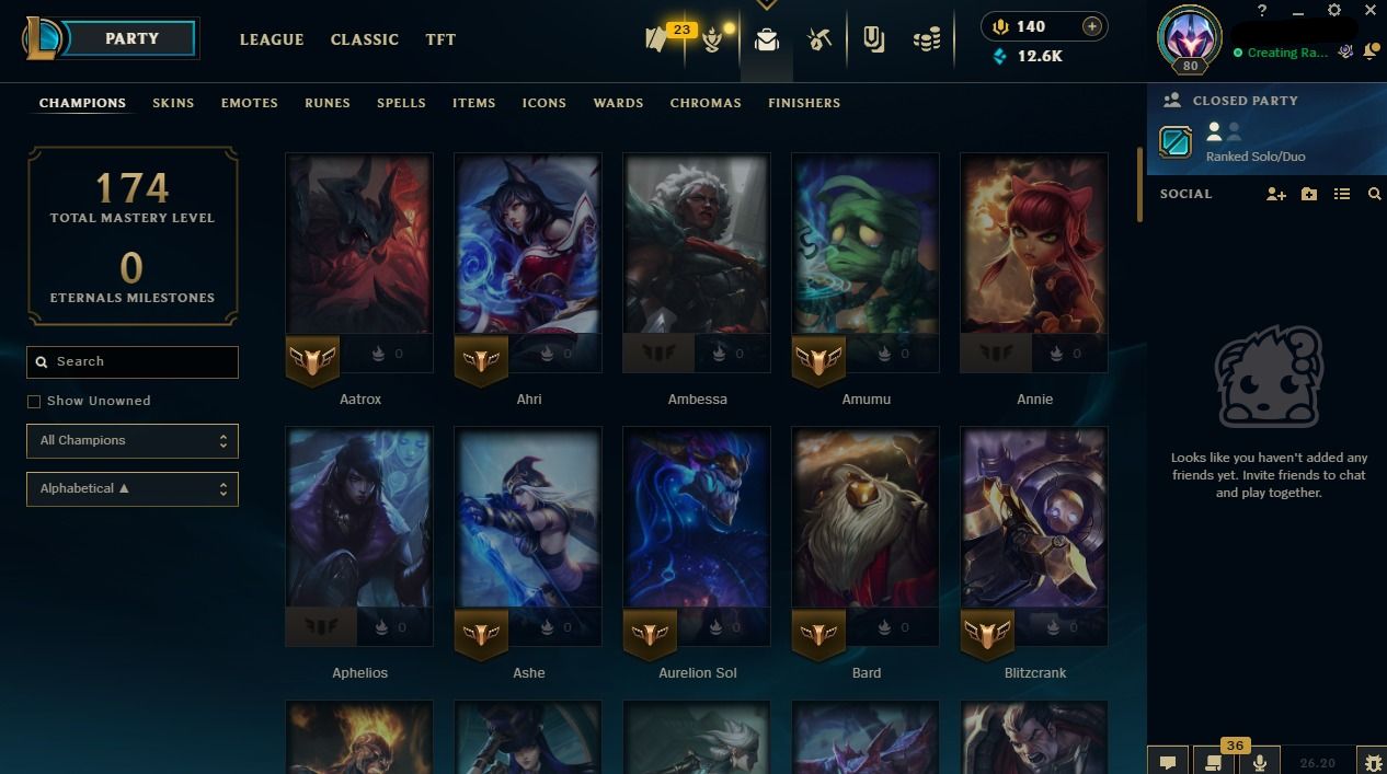Conta MESTRE EX CHALLENGER