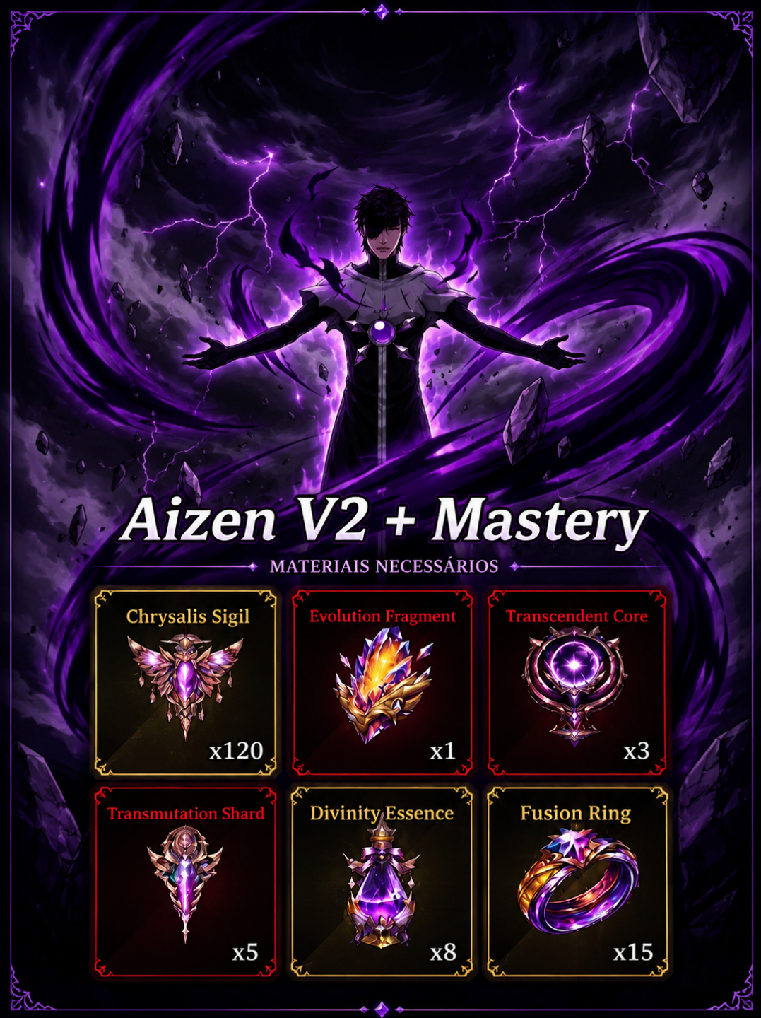 ( LIGHTNING V2 / RUKIA / GILGAMESH V2) SAILOR PIECE - ITENS | SETS | KITS