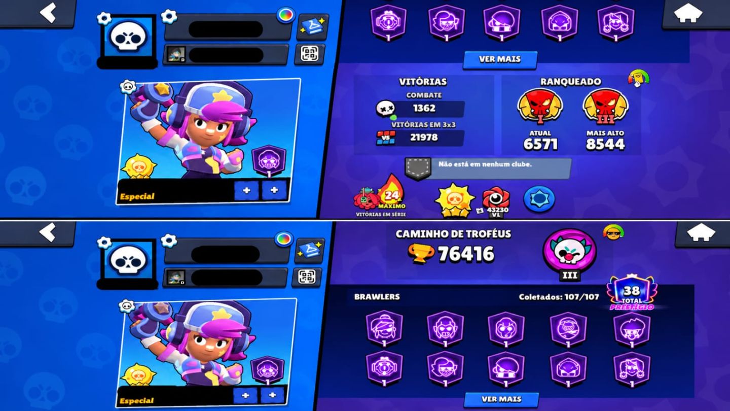 Conta brawl stars 2023 muito upada