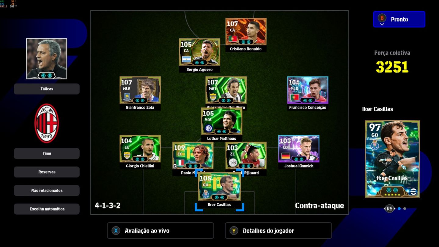 Conta PC Steam Del Piero Blitz 107, Zola Blitz 107, Maldini 109, CR7 107 e CIA